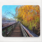 Herrlicher Gold- und Gelbbaum am Boardwalk Mousepad (Vorne)