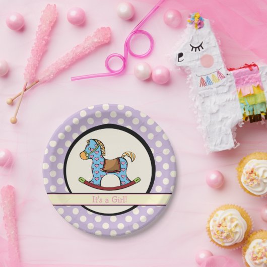 Herrlicher Herz-SchwingpferdepapierTeller Pappteller (Party)