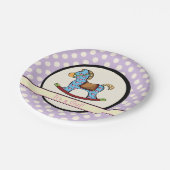 Herrlicher Herz-SchwingpferdepapierTeller Pappteller (Schrägansicht)