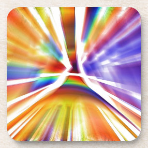 HERRLICHER KUNST-FARBEN-SPRITZER GETRÄNKEUNTERSETZER