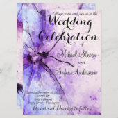 Herrlicher Lavendel Lila Wasserfarbenfroher in Einladung (Vorne/Hinten)