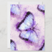 Herrlicher Lavendel Lila Wasserfarbenfroher in Einladung (Rückseite)