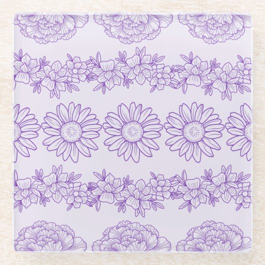Herrlicher Lila botanischer Untersetzer (Vorderseite)