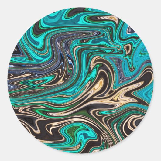 Herrlicher Marmorstil - Paradies Runder Aufkleber (Vorderseite)