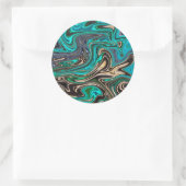 Herrlicher Marmorstil - Paradies Runder Aufkleber (Tasche)