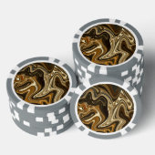 Herrlicher Marmorstil - warmes Braun Pokerchips (Stapel)