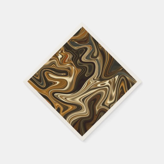 Herrlicher Marmorstil - warmes Braun Serviette (Ecke)