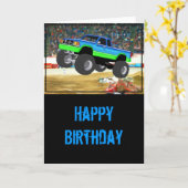 Herrlicher Monster Truck in der Arena Karte (Gelbe Blume)