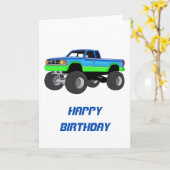 Herrlicher Monster Truck Karte (Gelbe Blume)