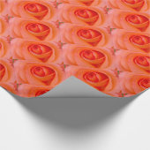 Herrlicher Orange Rose Bud Geschenkpapier (Ecke)