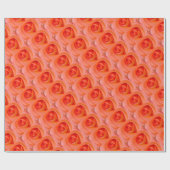 Herrlicher Orange Rose Bud Geschenkpapier (Flach)