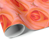 Herrlicher Orange Rose Bud Geschenkpapier (Rolleneckpunkt)