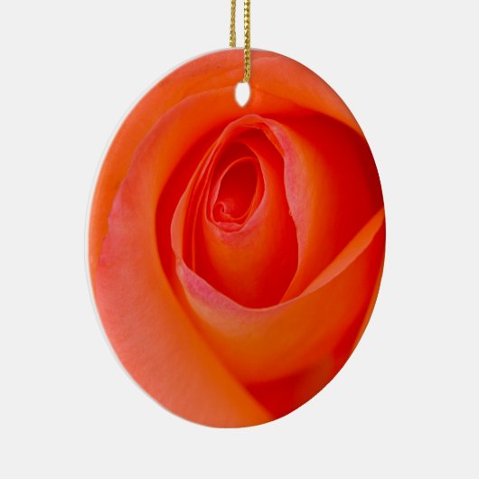 Herrlicher Orange Rose Bud Keramik Ornament (Rechts)