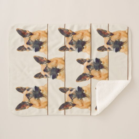 Herrlicher Schäferhund-Hund Sherpadecke (Vorderseite (Horizontal))