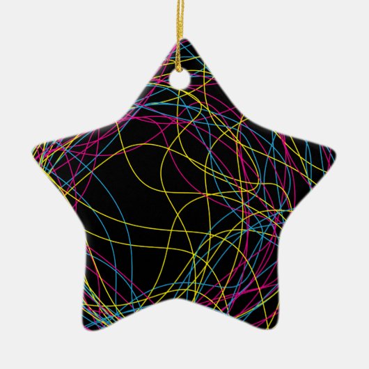 Herrlicher schwarzer Keramikstern Keramik Ornament (Vorne)