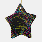 Herrlicher schwarzer Keramikstern Keramik Ornament (Links)