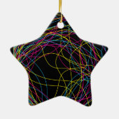Herrlicher schwarzer Keramikstern Keramik Ornament (Hinten)