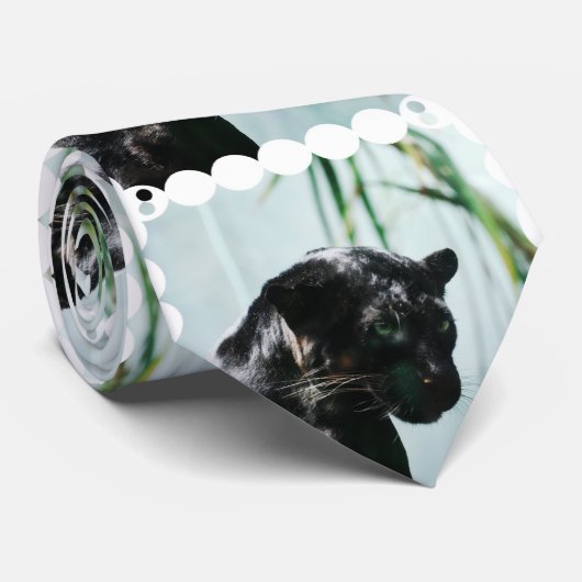 Herrlicher schwarzer Panther Krawatte (Gerollt)