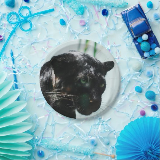 Herrlicher schwarzer Panther Pappteller (Party)
