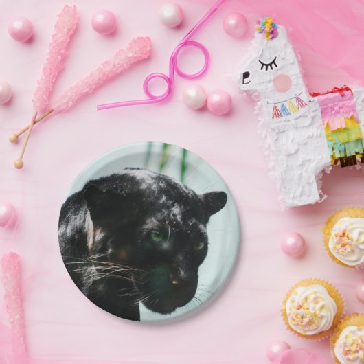 Herrlicher schwarzer Panther Pappteller (Party)