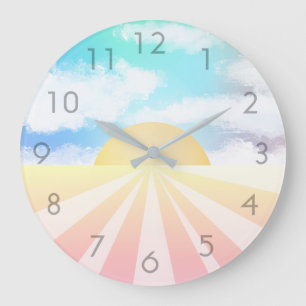 Herrlicher Sonnenaufgang Große Wanduhr