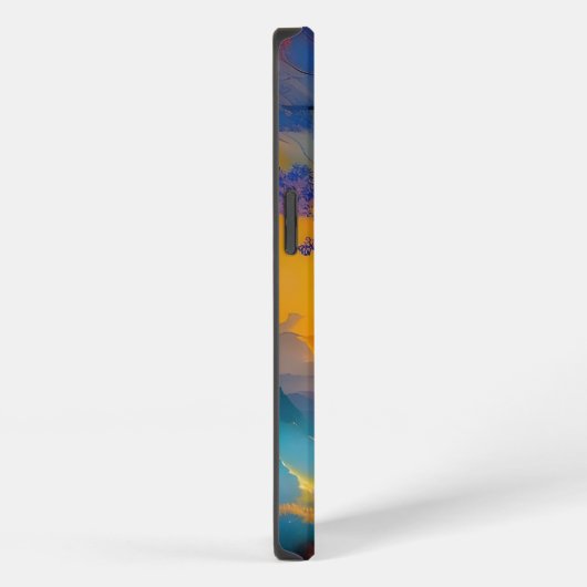 Herrlicher Sonnenaufgang über dem Teich iPhone Hülle (Rechte Seite)