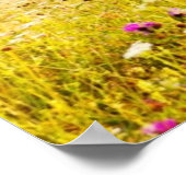 Herrlicher Sonnenuntergang in den Bergen Poster (Ecke)