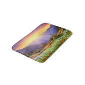 Herrlicher Sonnenuntergang in der Berglandschaft Badematte (Schrägansicht)