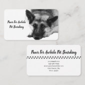 Herrlicher stillstehender Schäferhund im Aquarell Visitenkarte (Vorne/Hinten)