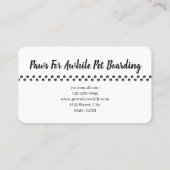 Herrlicher stillstehender Schäferhund im Aquarell Visitenkarte (Rückseite)