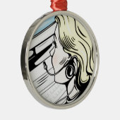 Herrlicher Telefonbetreiber Silbernes Ornament (Rechts)