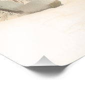 Herrlicher Tiger und Keule im Schnee Fotodruck (Ecke)