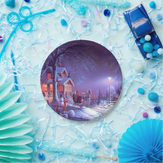 Herrlicher Weihnachtspapier-Teller Pappteller (Party)