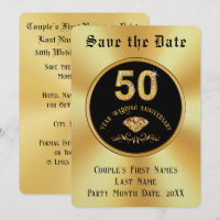 Herrliches, 50. Hochzeitstag Save the Date,