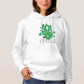 Herrliches Aquarell-stacheliger Kaktus Hoodie (Vorderseite)