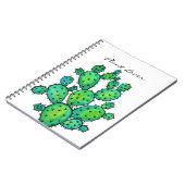 Herrliches Aquarell-stacheliger Kaktus Notizblock (Linke Seite)
