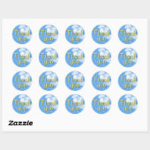 Herrliches Blau und Gelb Danke Stickers (Blatt)