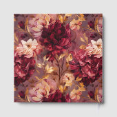 Herrliches Blush Burgundy Gold Wedding Gästebuch (Rückseite)