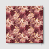 Herrliches Burgundy Blush Gold Wedding Gästebuch (Rückseite)