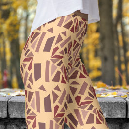 Herrliches Burleywood-Mosiakmuster Leggings