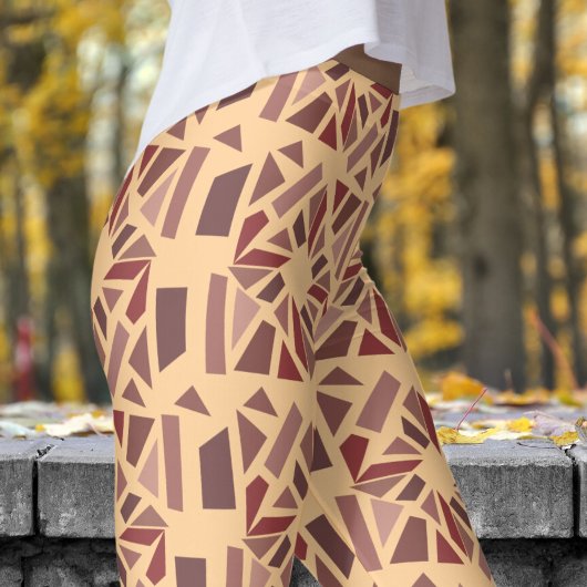 Herrliches Burleywood-Mosiakmuster Leggings