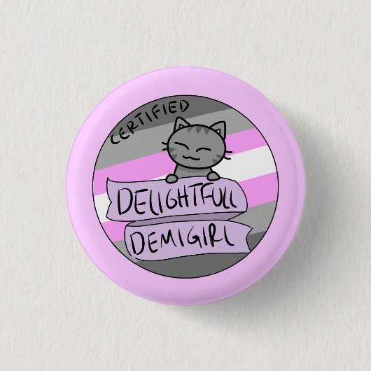 Herrliches Demigirl Button (Vorderseite)