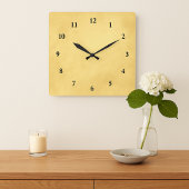 Herrliches Gold Quadratische Wanduhr