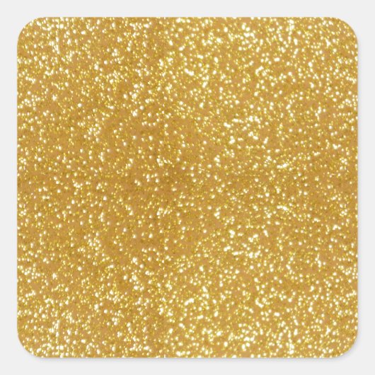 Herrliches Gold Quadratischer Aufkleber (Vorderseite)