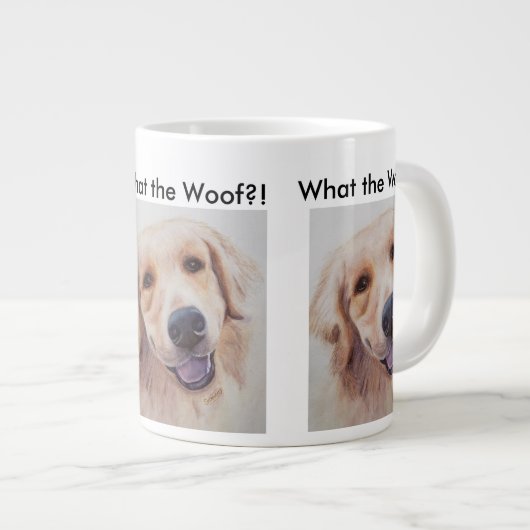 Herrliches goldenes Labrador Jumbo-Tasse (Vorderseite Rechts)