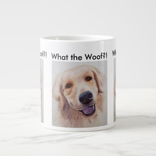 Herrliches goldenes Labrador Jumbo-Tasse (Vorderseite)