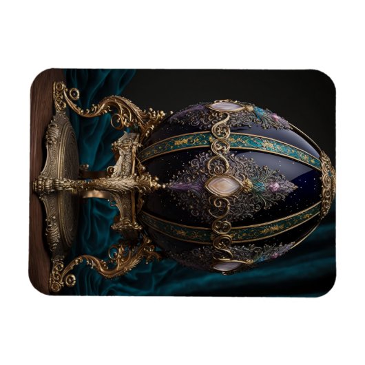 Herrliches gotisches Ei mit Edelsteinen im Faberge Magnet (Horizontal)