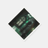 Herrliches gotisches Innendesign. Serviette (Ecke)