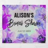 Herrliches Lila Brautparty von Wasserfarben Schaumweinetikett (Einzelnes Label)