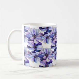 Herrliches nahtloses Muster von Lilac Perennials Kaffeetasse